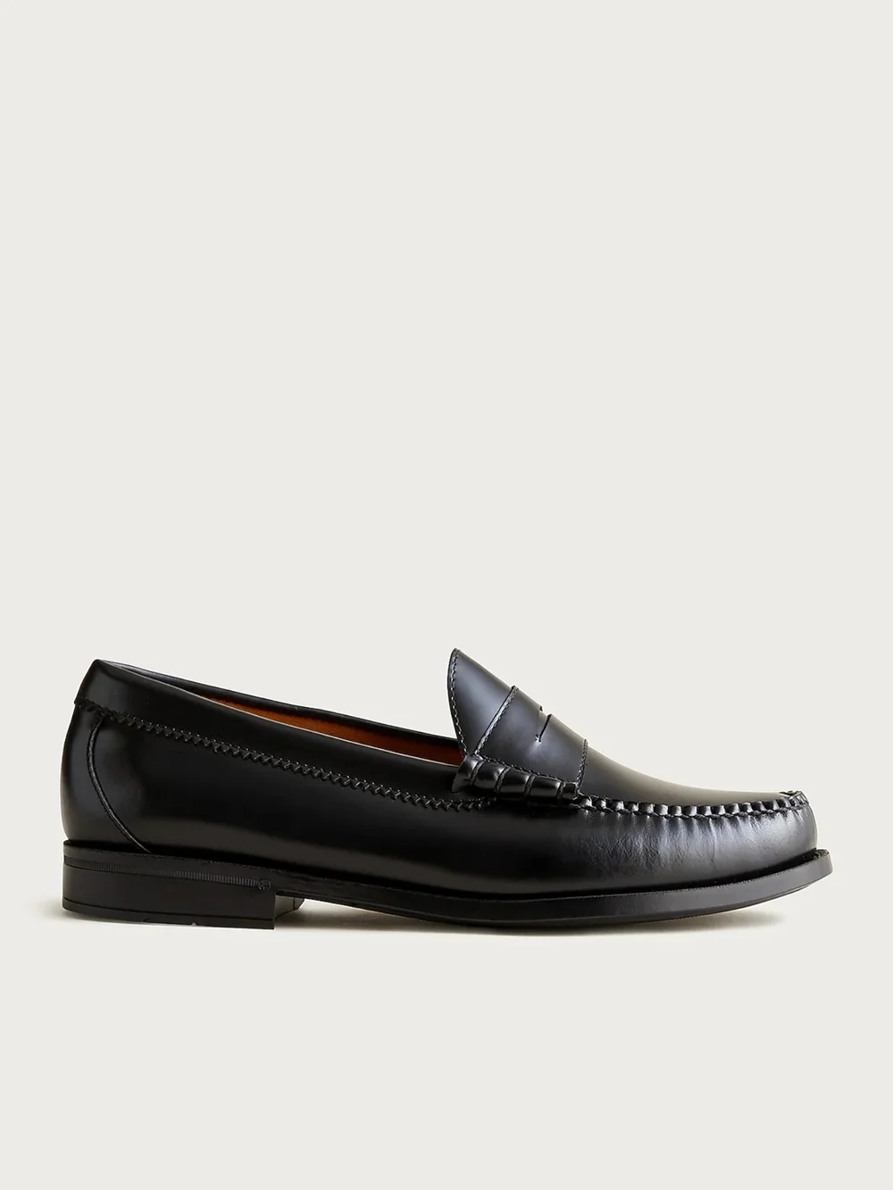 New! J. Crew Camden Leather Loafers Black 9.5